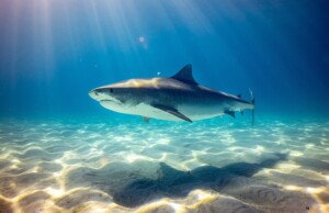 Un requin dans l'eau