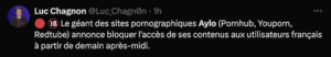 Le géant du porno Aylo va bloquer tous ses sites en France