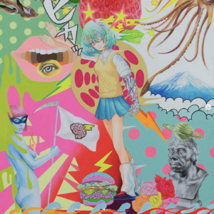 Illustration d'un personnage au Japon