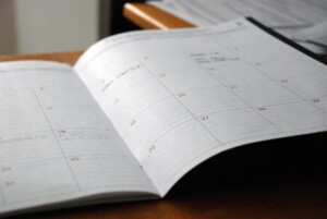 Un calendrier blanc